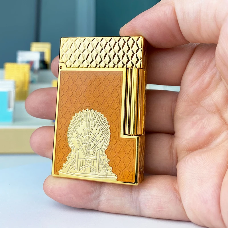 

New commemorative edition luxury butane lighter single and double flame flat tone natural paint smoker L2 series 19029