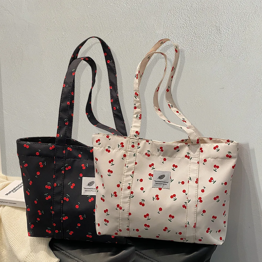 

Large Capacity Tote Bag Durable Nylon Handbag Grocery Bags, Waterproof Commuter Shoulder Bag for Work, College, Travel&Daily Use