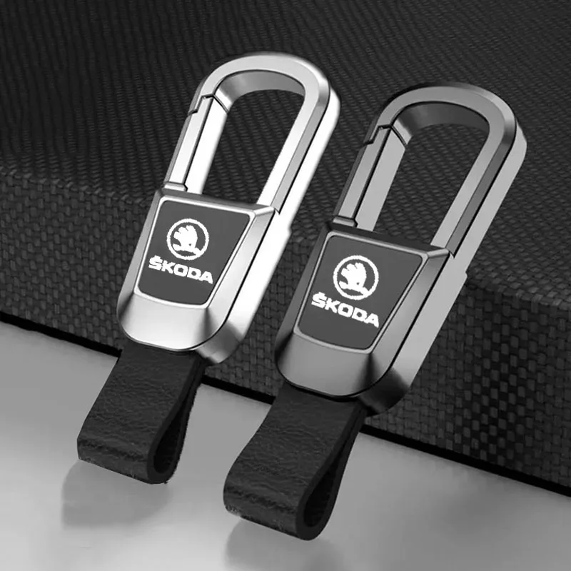 

Metal Car Keychain Hanging Keyring Pendant for Skoda Kodia Kamiq Karoq Fabia 2 Superb Octavia A7 Tour RS Rapid Felicia