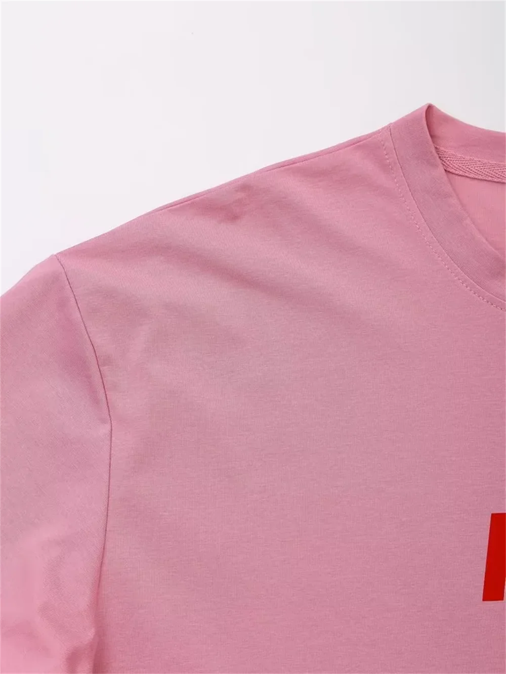 Summer New American Retro Instagram Trendy Loose Printing Water Wash Effect Casual Short sleeved T-shirt