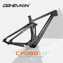 OG-EVKIN CF-080 Carbon Full Suspension Mountain Bike Frame 12X148 Thru-Axle 12V Boost 29er 2.35 Tire BB92 MTB Bicycle Disc Frame