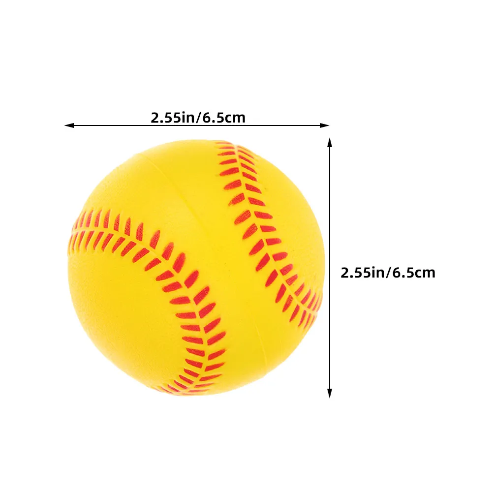4Pcs PU Sponge Training Baseballs Soft Lightweight Practice Softballs for Teen Players Indoor Outdoor Swing Pitching Hitting