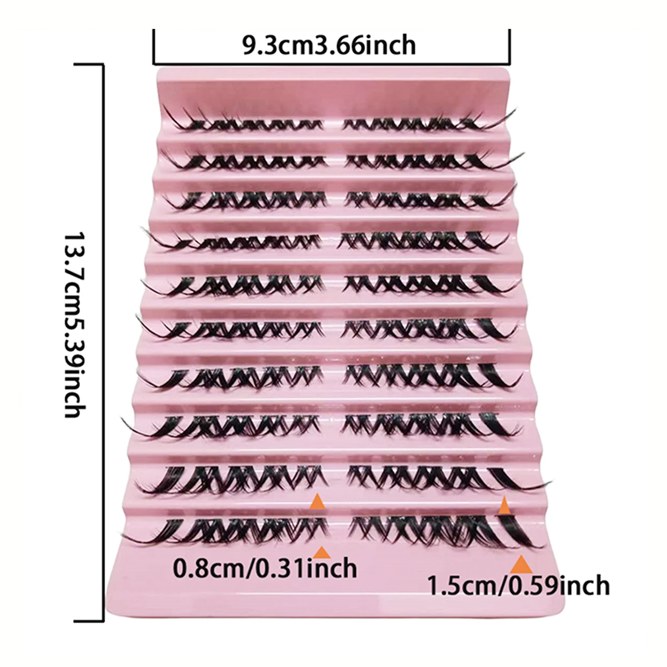 8-15 mm gemengde D-roll clusterwimpers 100 clusters 3D schuine vlieg zachte natuurlijke overdreven gekrulde wimpers enkele wimper