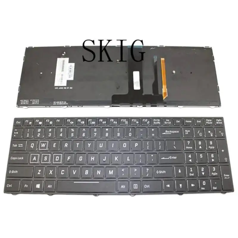 

New Keyboard with backlit for US N850 CVM15F23USJ4309 6-80-N85H0-011-1 CVM15F23USJ430B CVM15F2300J430M 6-80-N85H3-191-1 [=]