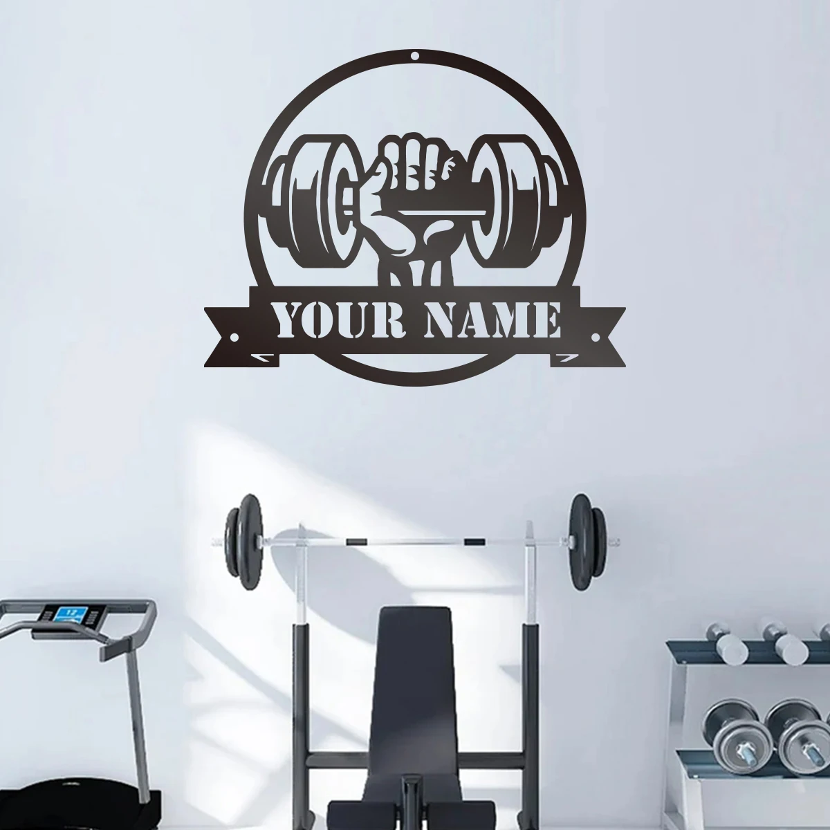1pc Fitness Personalized name  Iron Painting Metal Painting Metal Wall Signs For Club Decor