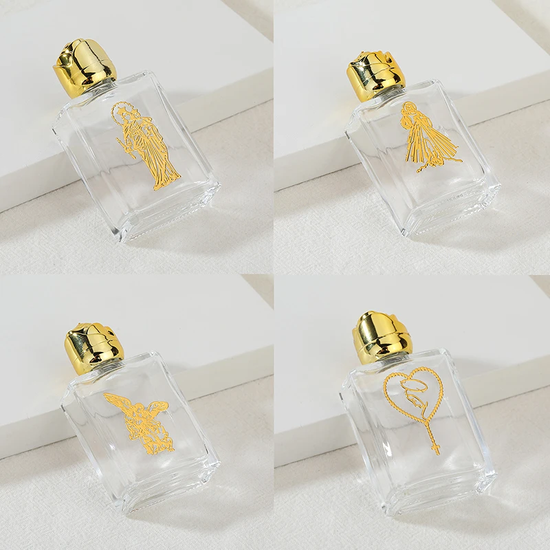 Empty Holy Water Jesus Bottle Religious Bottle Christian Baptism Supplies Refillable Portable Cosmetic Packaging Empty Bottle