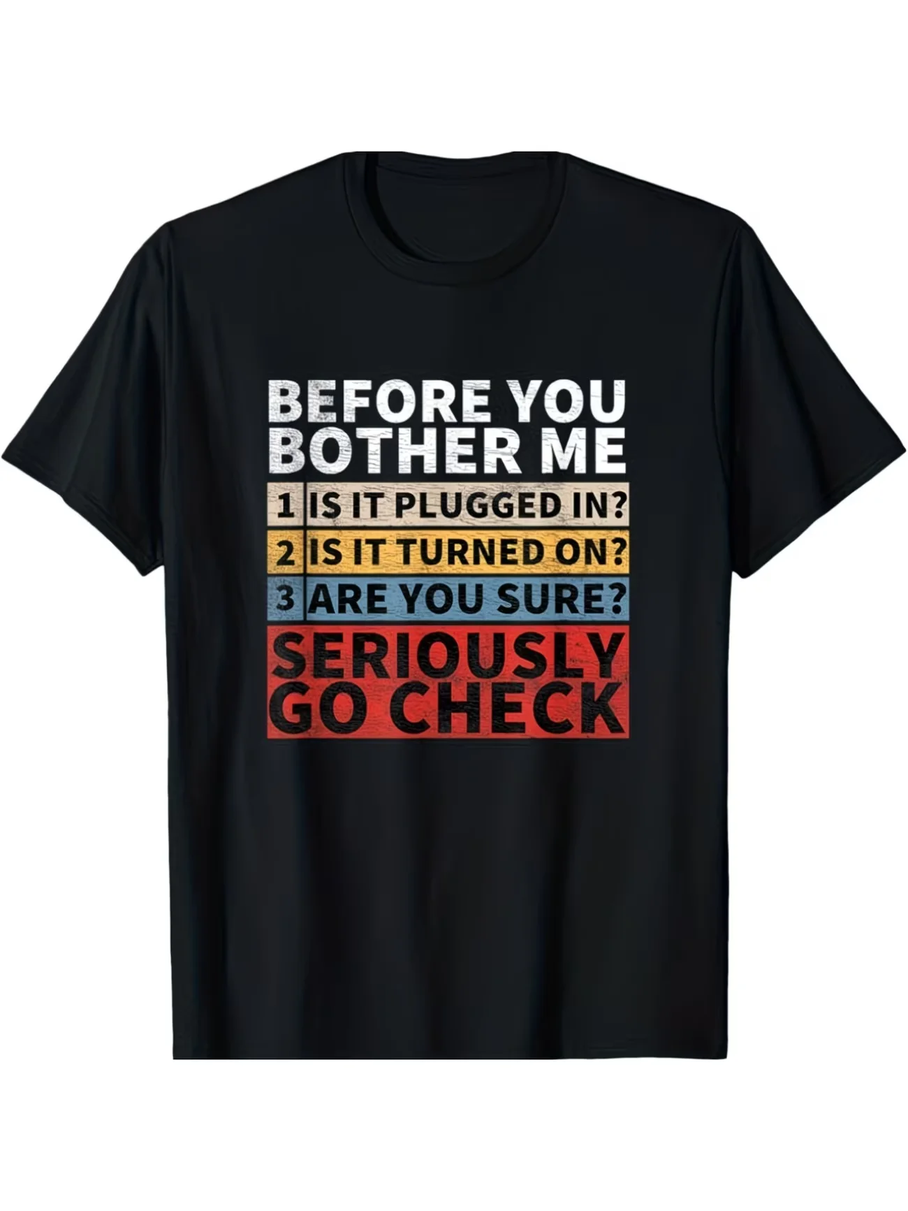 Men'S Vintage Funny IT Tech Support Shirt Before You Plug Me in/Check Comic T Shirt Tee Women Summer Novelty Oversize Streetwear