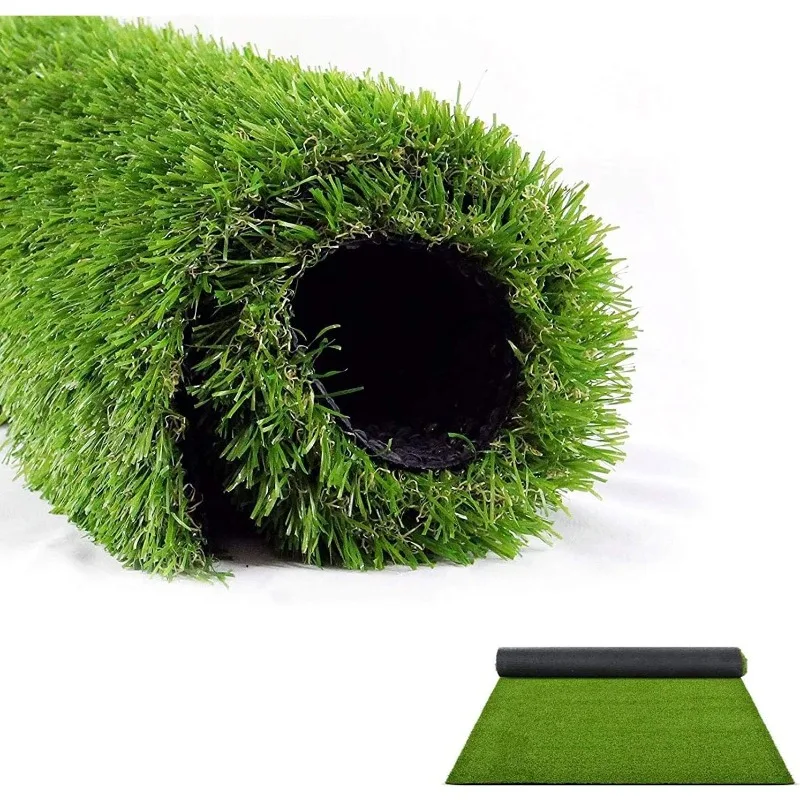 Deluxe Artificial Grass Synthetic Thick Lawn Turf Carpet Perfect for Indoor/Outdoor Landscape, 7'X13', Green