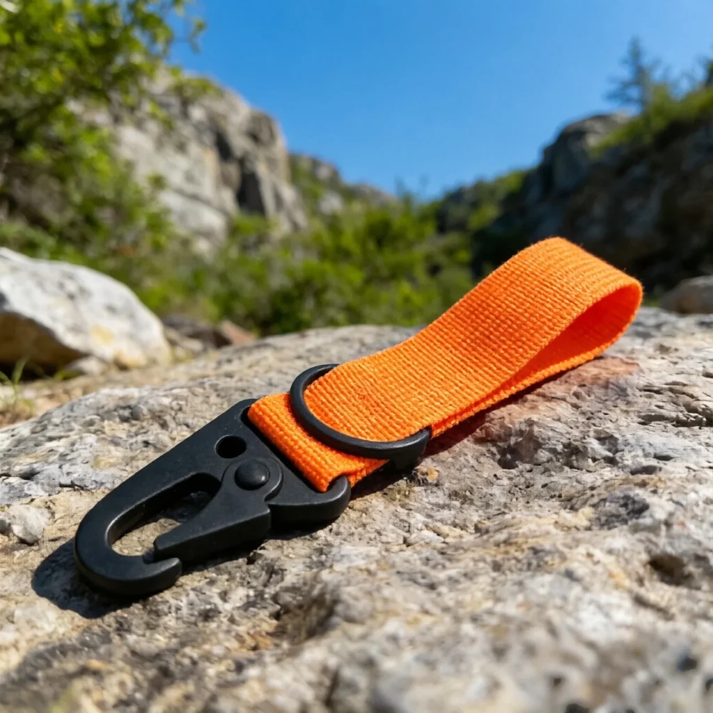 Camping Mountaineering Outdoor Buckle Key Ring Chain Military Hook Keyring Gear Clip Keeper Pouch Belt Keychain  Accessories