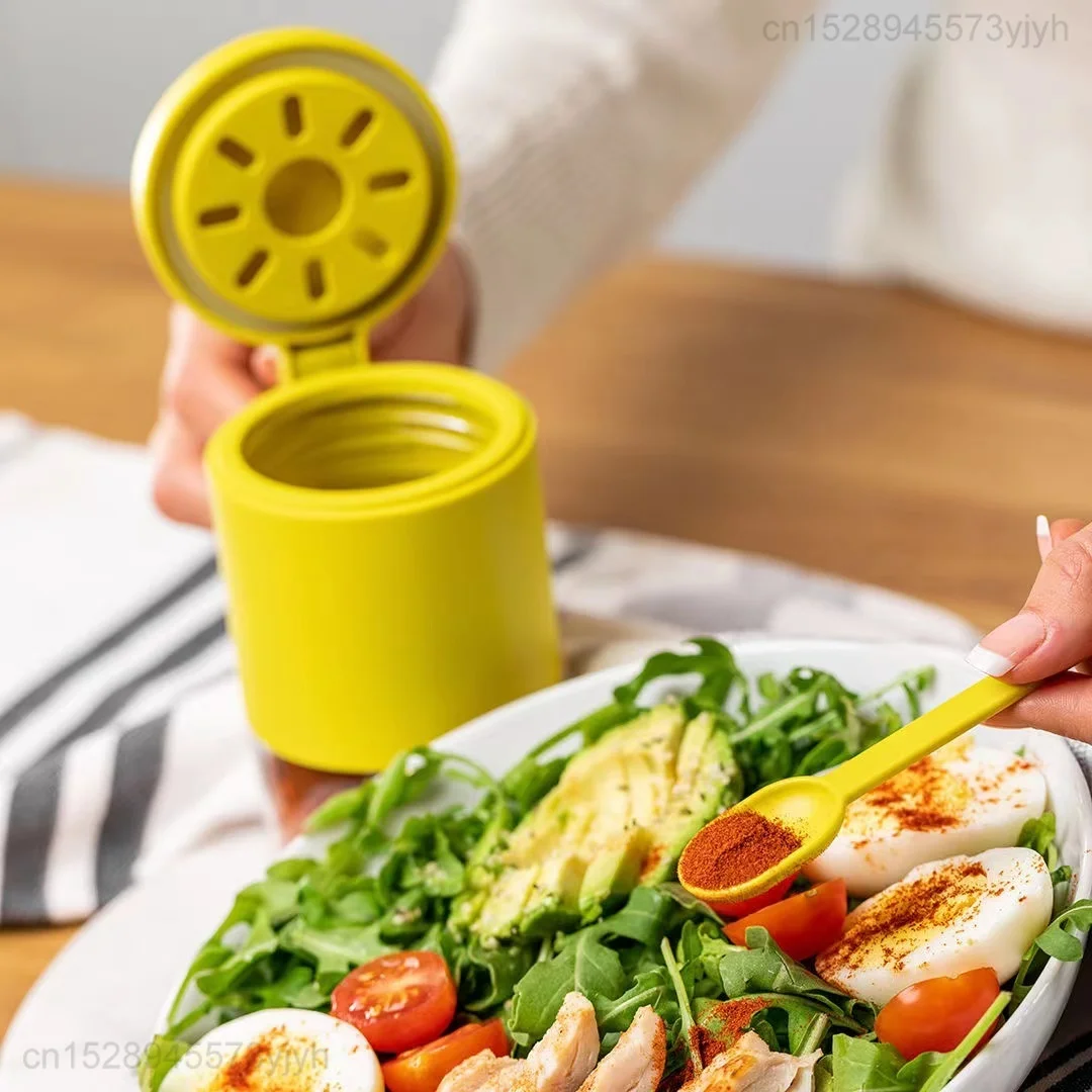 Youpin Zuutii برطمان توابل صندوق توابل مقاوم للرطوبة عالية البورسليكات زجاجة توابل المطبخ التوابل جرة مع ملعقة