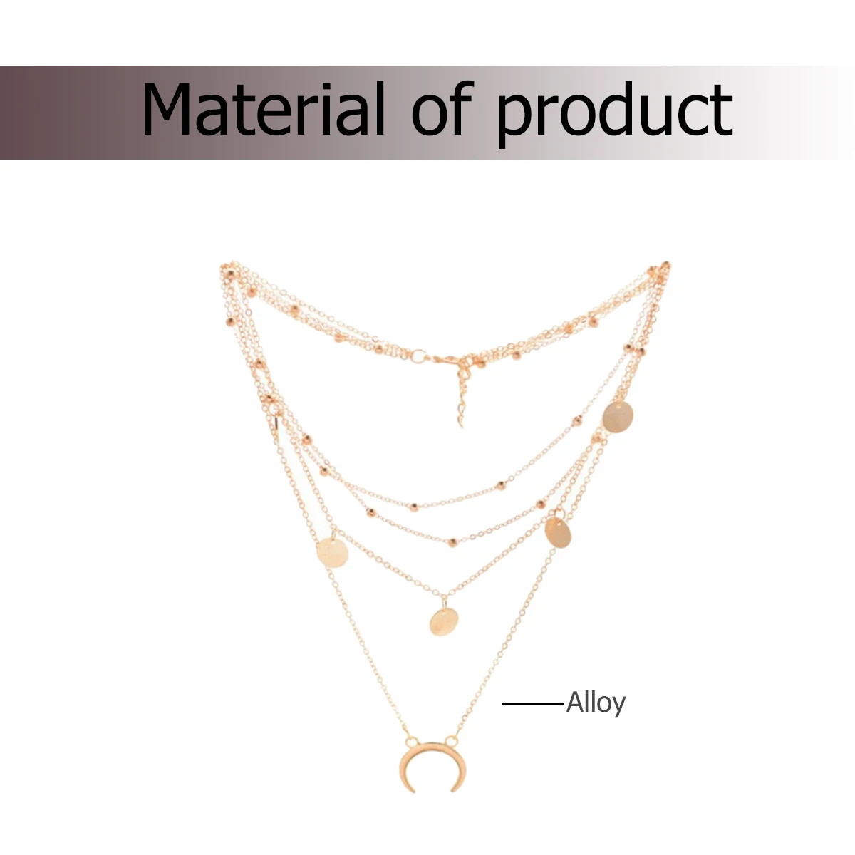   Collana in oro per donna Ciondolo luna Girocollo in argento Collane Miss alla moda europee e americane