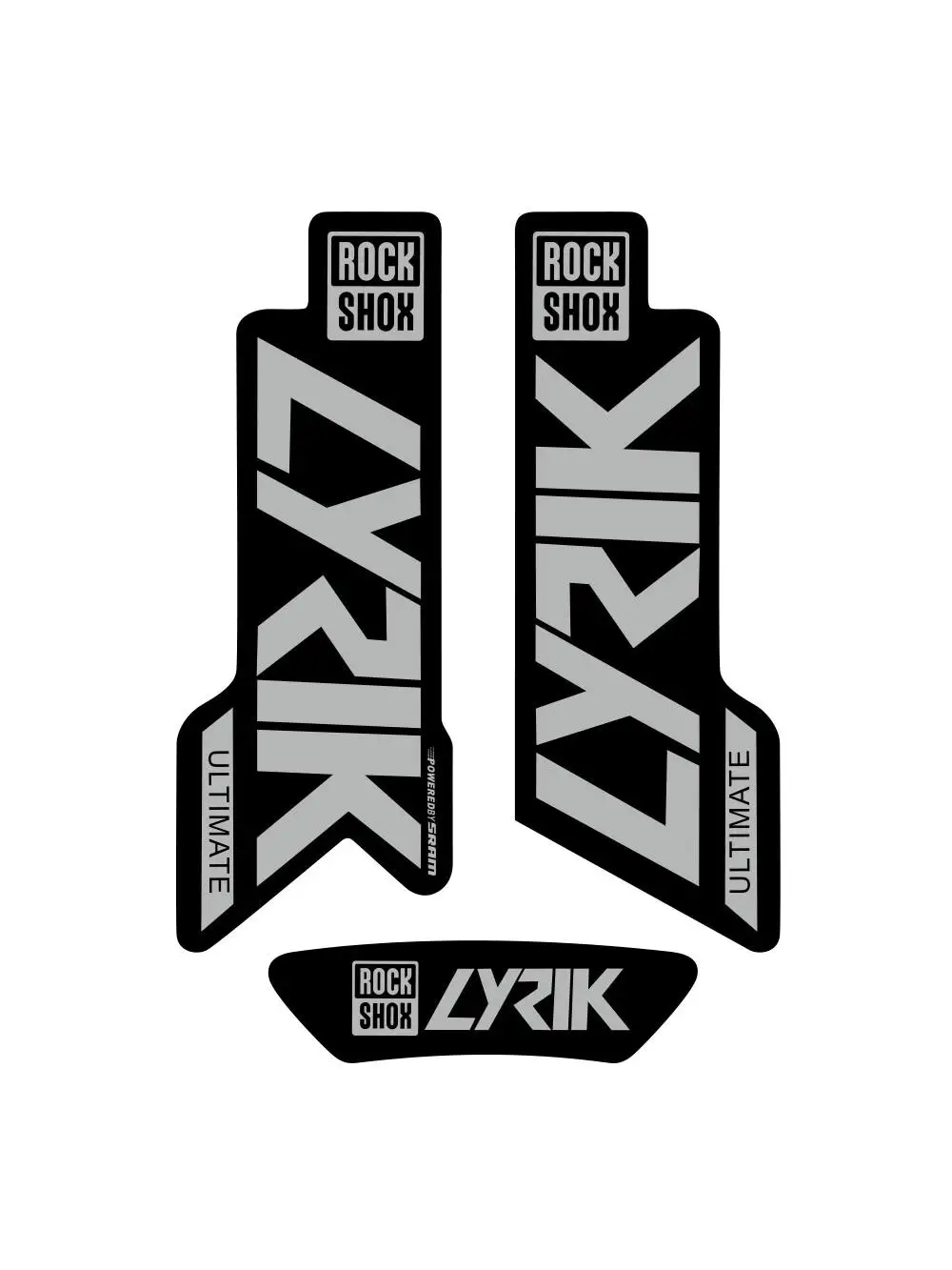 AliExpress NONE for Rock Shox LYRIK 2020 ULTIMATE Mountain Bike Cycling Decal Sticker Gray