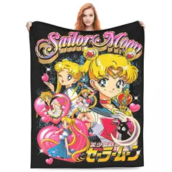 Sailors Moons Blanket Flannel Autumn/Winter Multi-function Ultra-Soft Throw Blanket for Bedding Outdoor Bedding Throws