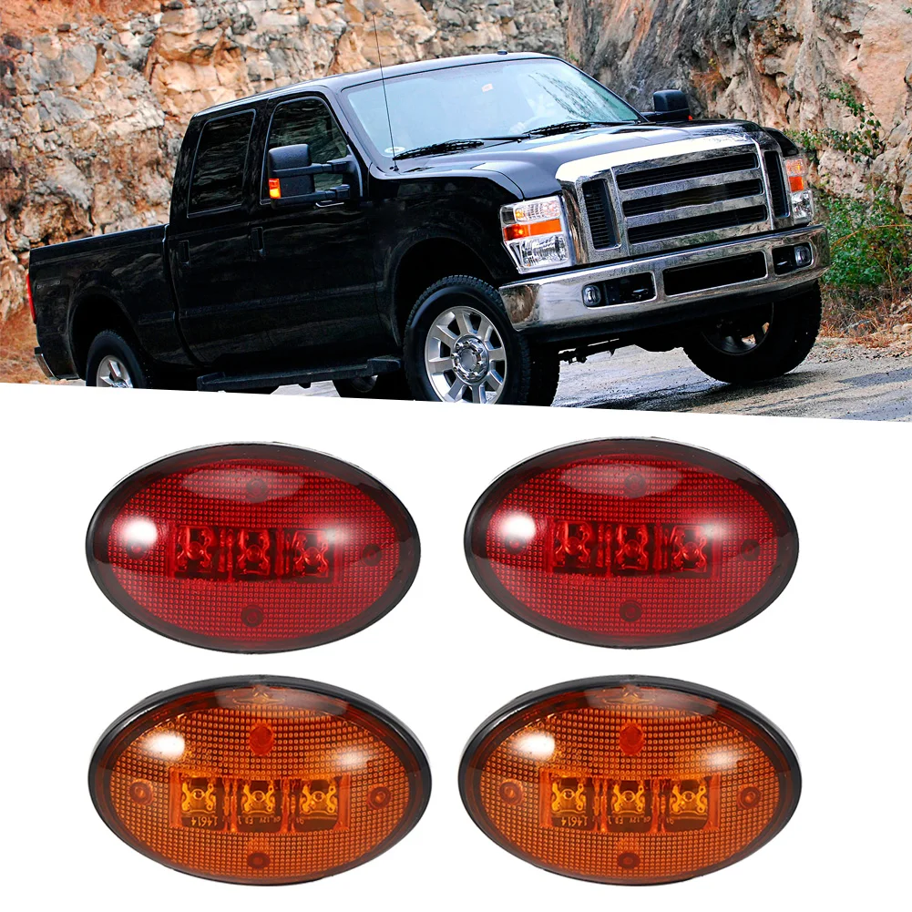 مصابيح ماركر جانبية 2.3 بوصة 12 فولت مقاومة للماء مناسبة لسلسلة F 1999& # 8209 2010 مؤشر جانبي للشاحنة