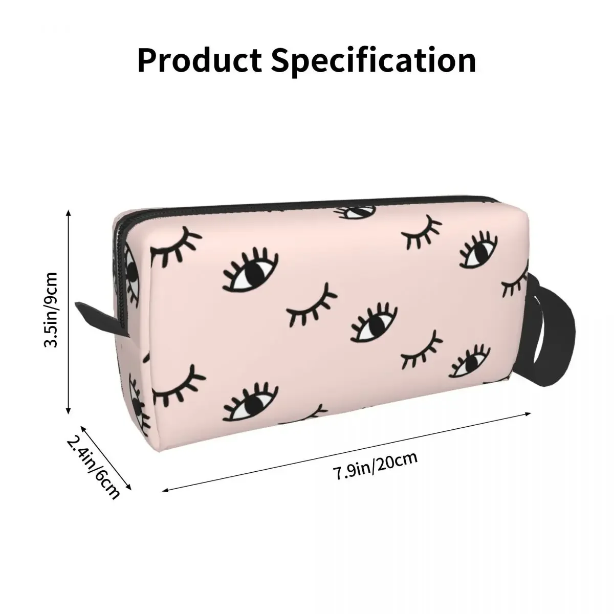 Hand Drawn Eye Doodles Makeup Bags Men Cosmetic Bag Fashion Travel Makeup Organizer Case image 6