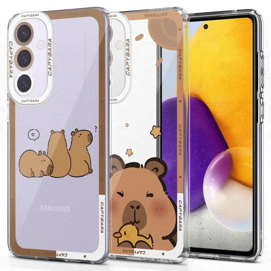 لطيف الكرتون كابيبارا قضية الهاتف لسامسونج غالاكسي A73 5G A55 A54 A23 A14 A13 A35 A34 A33 A15 A24 A25 A53 A23 الحالات الناعمة