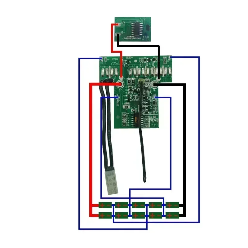 Obudowa plastikowa BSL1830 do akumulatora litowo-jonowego Hitachi 20V 18V, płytka BMS PCBA z obwodem zabezpieczającym ładowanie, wyświetlacz stanu ładowania. — zdjęcie produktu 5
