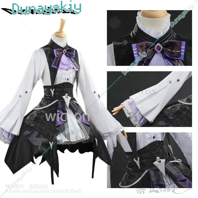 CyZenless منطقة صفر تأثيري فيفيان لعبة زي مصاص دماء لولي القوطية رائع أسود أرجواني لوليتا فستان جيراي كي الفتيات تخصيص