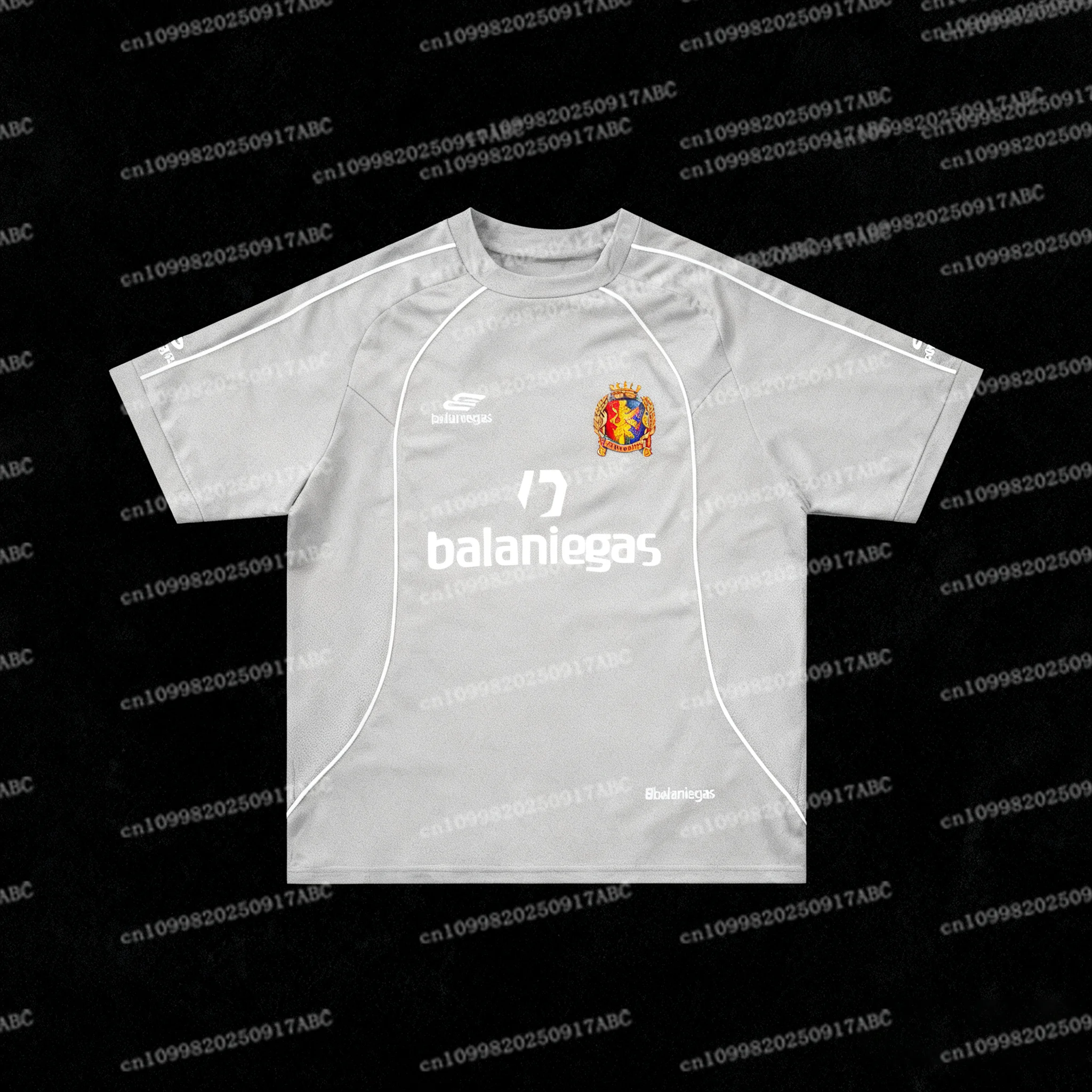 Letnia męska koszulka piłkarska z krótkim rękawem Balaniegas B Home, luźna koszulka męska/damska, koszulka damska, koszulka dziecięca
