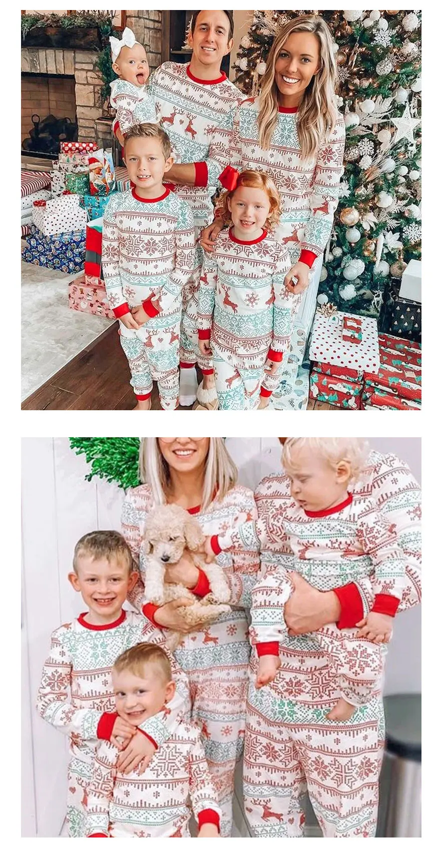 2025 neue Familie Weihnachten Pyjamas Mama Papa Kinder passende Kleidung Set Baby Strampler Pjs weiche lose 2-teilige Anzug Homewear Weihnachten Look – Detail 15