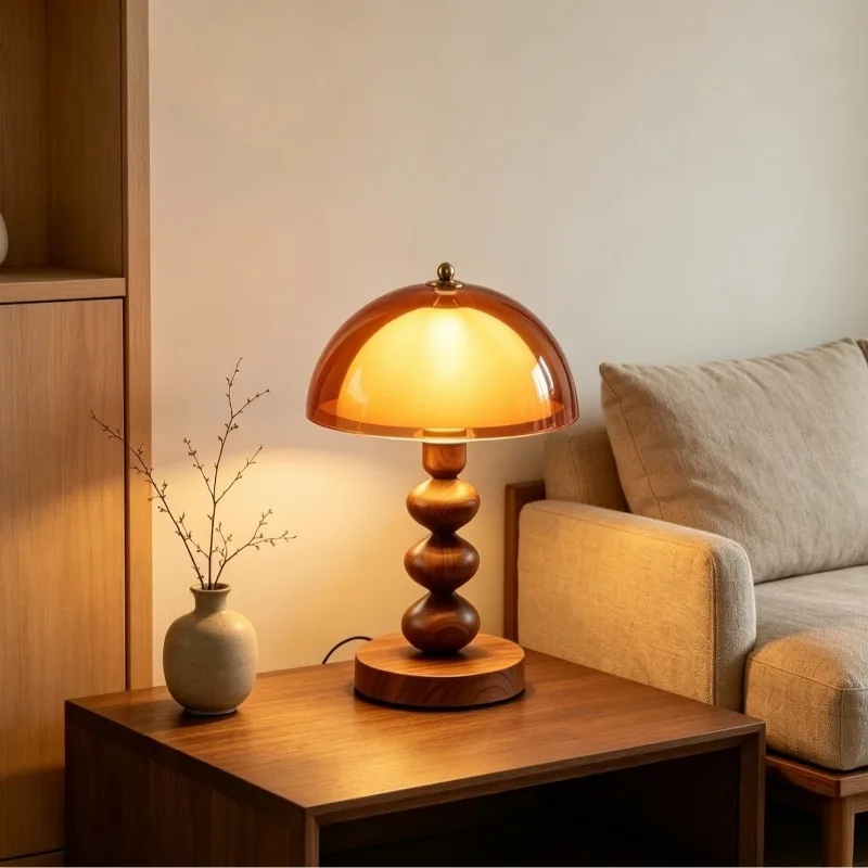 Vintage mushroom-themed desk lamp, bedside and living room decorative desk lamp