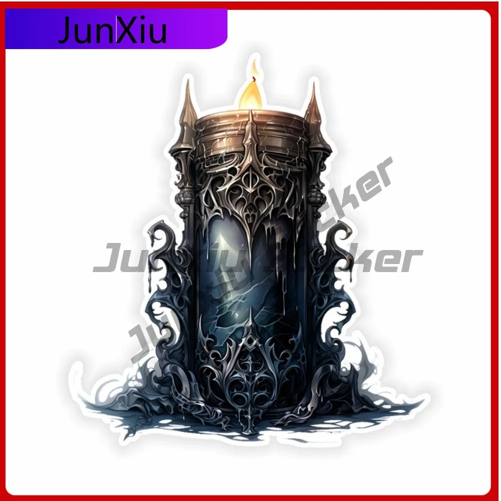 

Готические наклейки на свечи, водостойкая виниловая наклейка, наклейки для автодома, персонализированный кемпер, фургон, велосипед, Jdm, наклейки на автомобили, наклейка для кемпинга, декор автомобиля