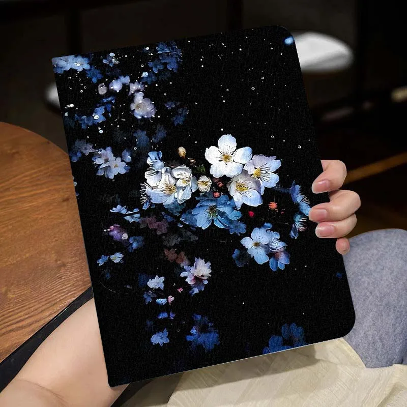 

Blue White Cherry Blossom Popular For Huawei MediaPad MatePad Honor Pro V6 9 V8 X9 12 X 13.3 SE 11 11.5 Inch Tablet Case