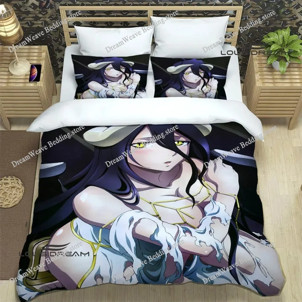 

OVERLORD Duvet Cover Pillowcase Bedding Set Adult Boy Girl Bedroom Decoration Single Double Large