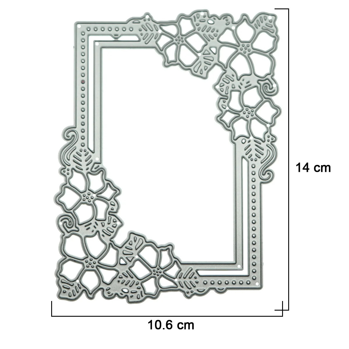 กรอบดอกไม้รูปร่างตัดโลหะตาย Scrapbooking Diy Invit การ์ด Clipart อัลบั้มภาพพื้นหลังตกแต่ง Die ตัด
