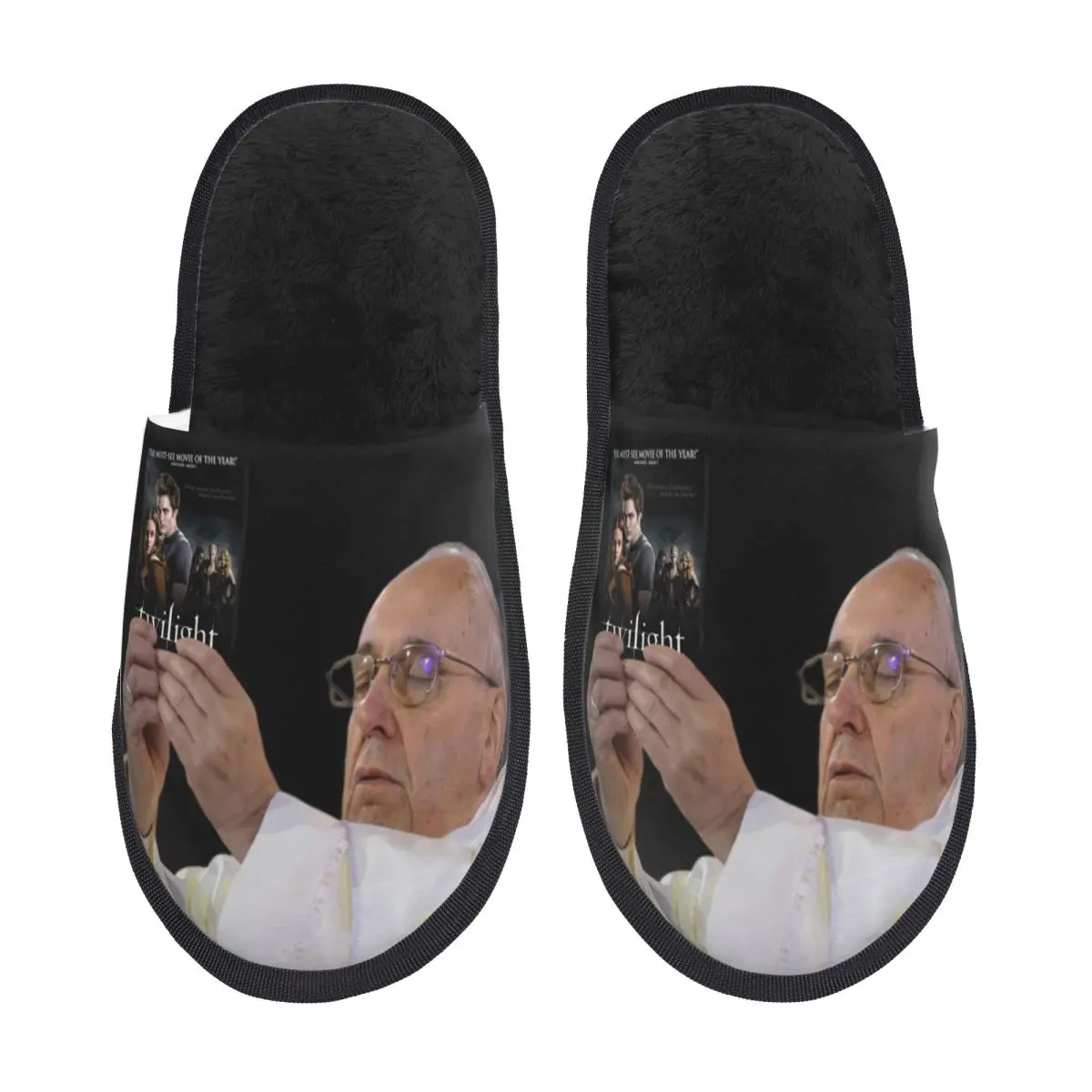 

Тапочки женские домашние из пены с эффектом памяти, с принтом «Мем «Папа держит закат», уютные, теплые, нескользящие