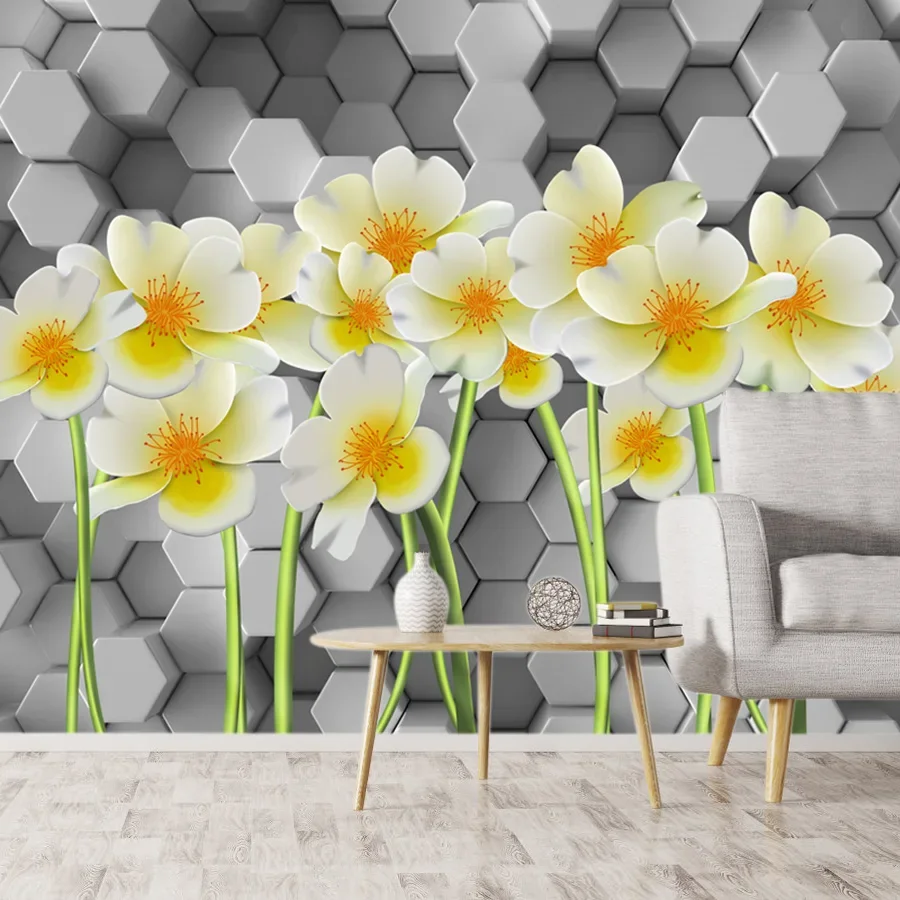 Custom Peel and Stick Wallpaper Accept for Bedroom Walls Contact Paper Wall Papers Home Decor Geometry Flower Forest Wallpaper