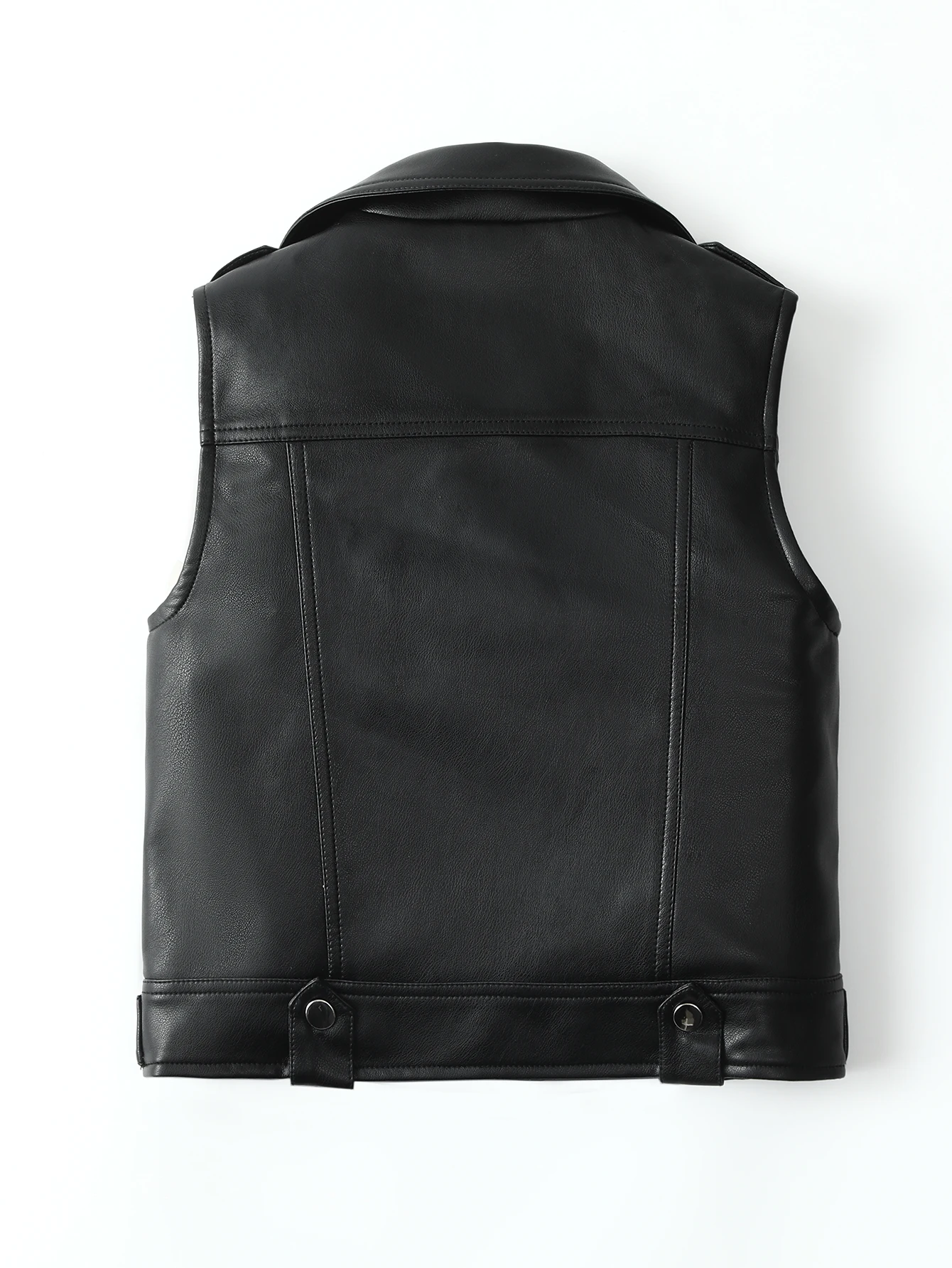 New Boys PU Leather Jacket Solid Fashion Children Vest Cool Baby Coats Sleeveless Outerwear Kids Clothing Spring Autumn