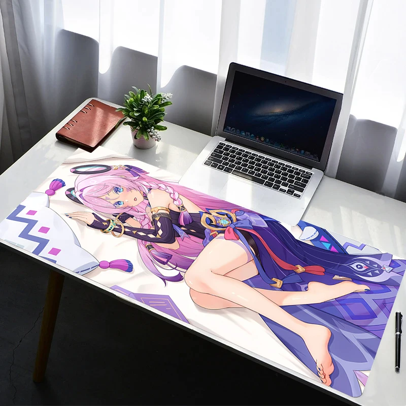 

Mouse Pad Laptop Extended Desktop Mat Rubber Computer Gamer Mousepad G-genshin Impact Citlali PC Gaming Accessories Keyboard Pad