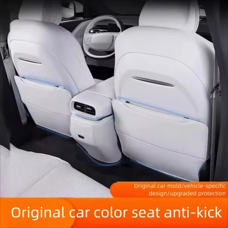 For XPeng G6 F30 2023-2026 Car Seat Anti-Kick Pad Mat Leather Rear Row Protection Pad Scratch Dirt Resistant Auto Accessories