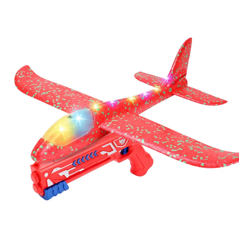 Foam Plane Glider Hand Throw Airplane Light Inertial  Bubble Planes Outdoor Launch Kids Toys for Children Boys Gift