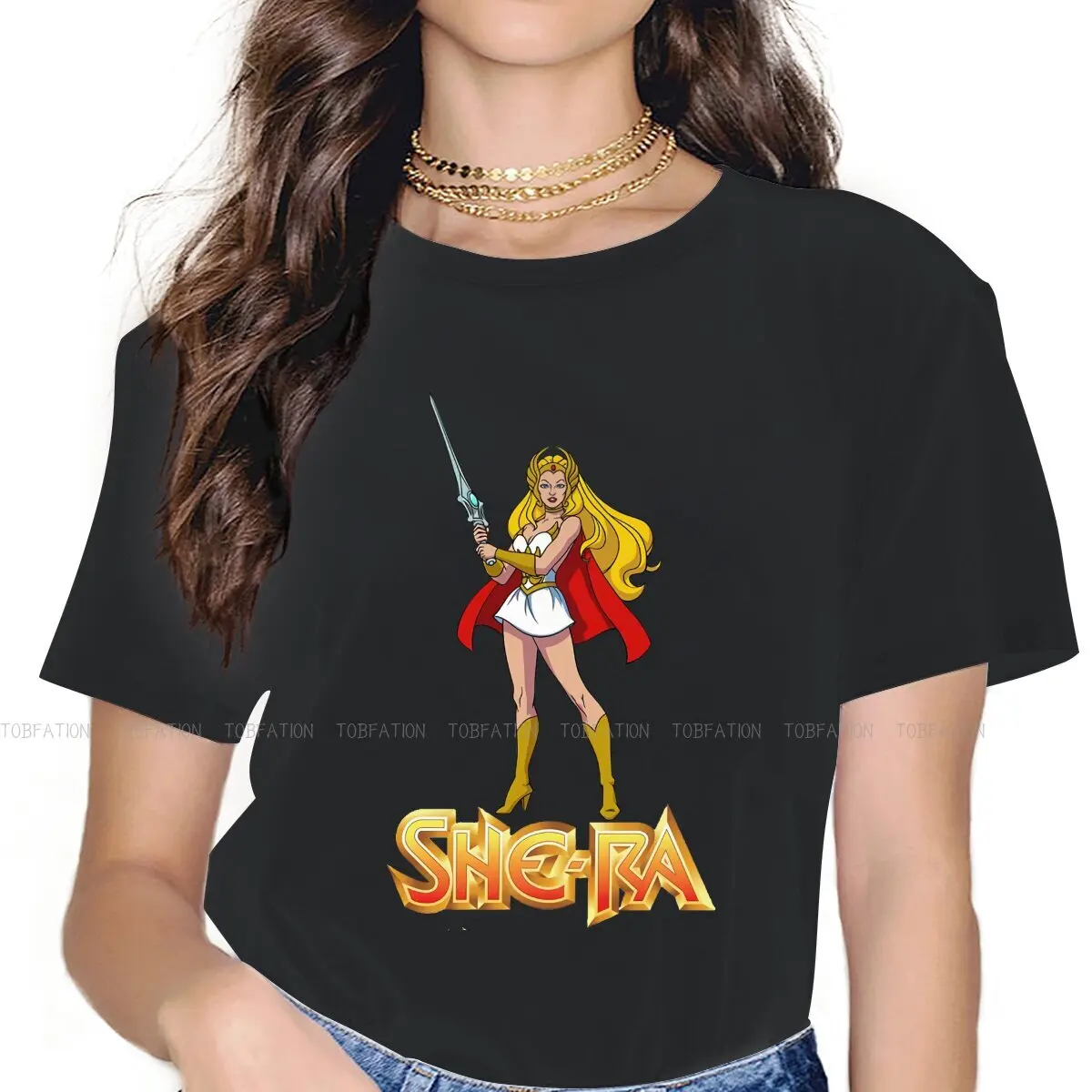 Power Female Shirts She-Ra Princess Power Vintage Women Clothes Harajuku Casual Feminine Blusas