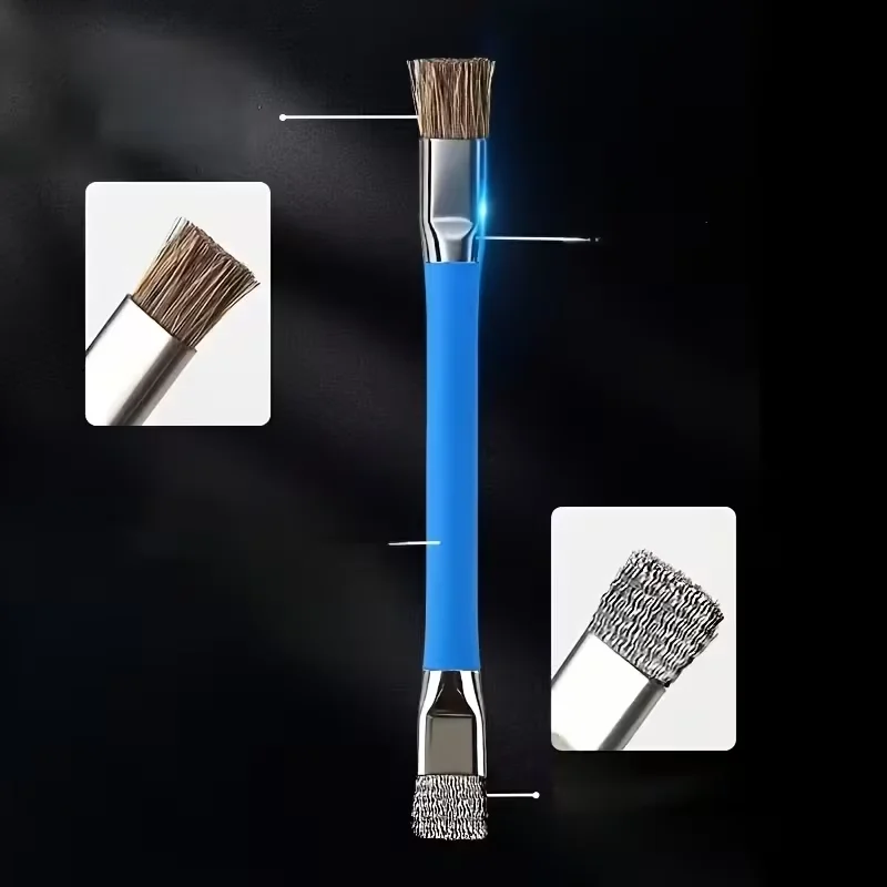 Multifunctional Double-Ended Stainless Steel Cleaning Brush, for Cleaning the Gaps on the Stove Top Mainboard - view 2