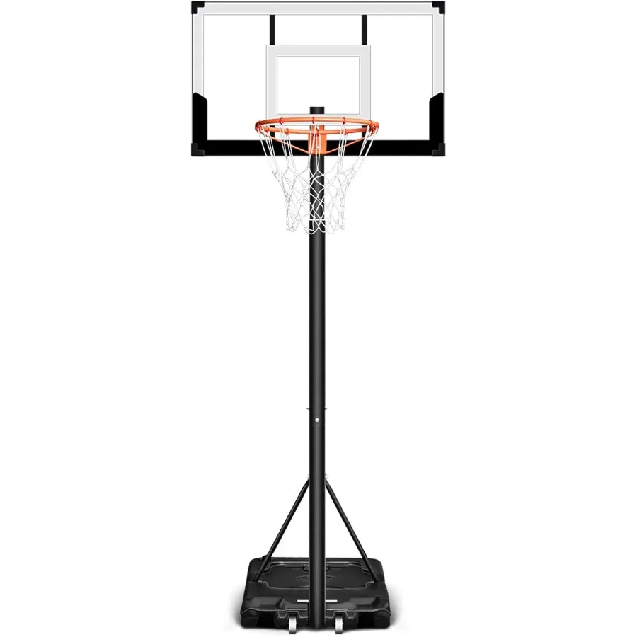 Cesta de basquete ao ar livre indoor 40 29 polegadas placa traseira 10 7 pés 10sQuickAdjust cesta de basquete portátil para adultos família em Poolsid