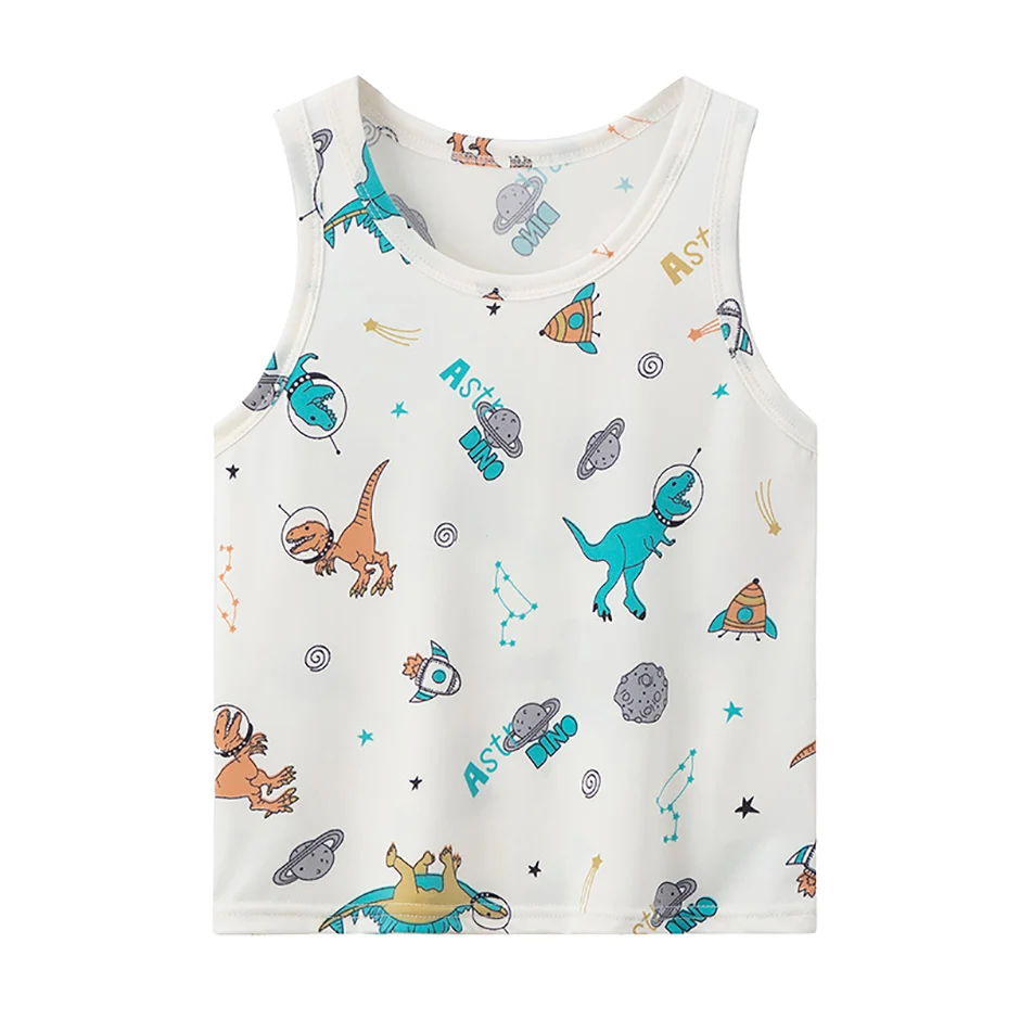 4-Piece الأطفال أربعة مواسم متعدد الألوان مزيج وتطابق سترة الصبي عادية لينة الجولة الرقبة قميص فتاة لطيف ومريح تي شيرت