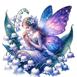Three Ratels beautiful Flower Fairy IArt wall sticker for home decoration Waterproof Car decals