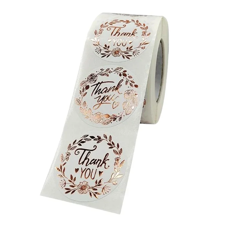 500 قطعة من ملصقات الشكر، ملصقات ملصقات بنمط الأزهار بحروف، ملصقات هدايا عيد الشكر، ملصقات لاصقة #2