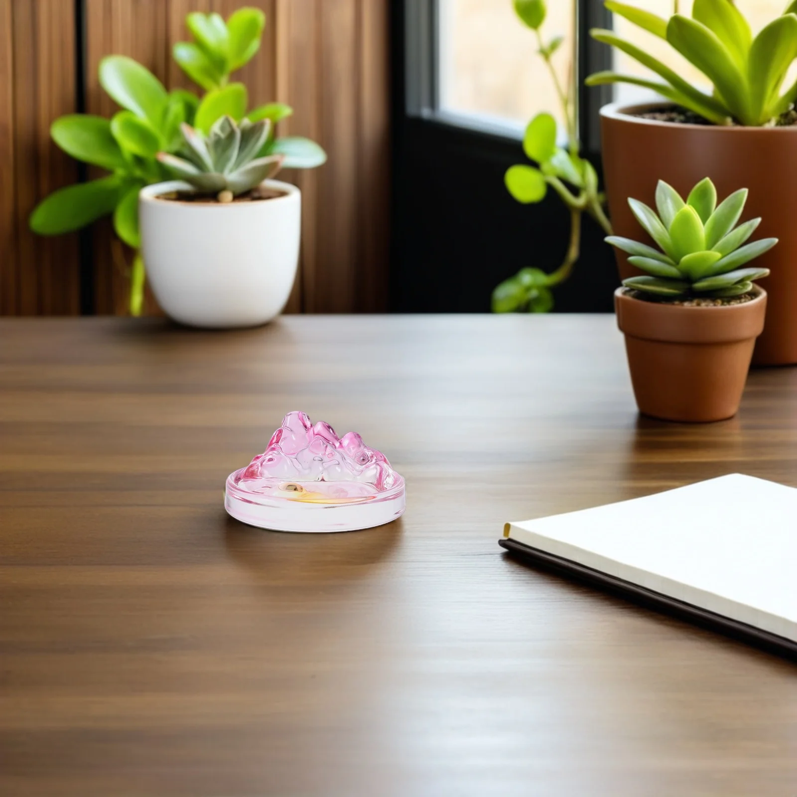 Glass Ink Dish Plate Chinese Calligraphy Painting 2-in-1 Ink Storage and Brush Rest Compact Small Size for Sumi Wash Watercolor