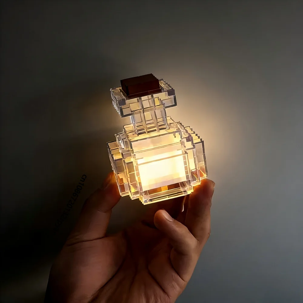 Mini Lámpara Nocturna con Diseño de Botella de Medicina Líquida que Cambia de Color, Recargable Tipo C, Decoración para Sala de Juegos, Juguete de Regalo
