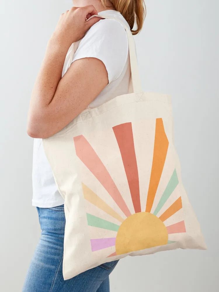 

Boho Sun Colorful Tote Bag Women's shopping bag Canvas stote bag large size bags ecological bags