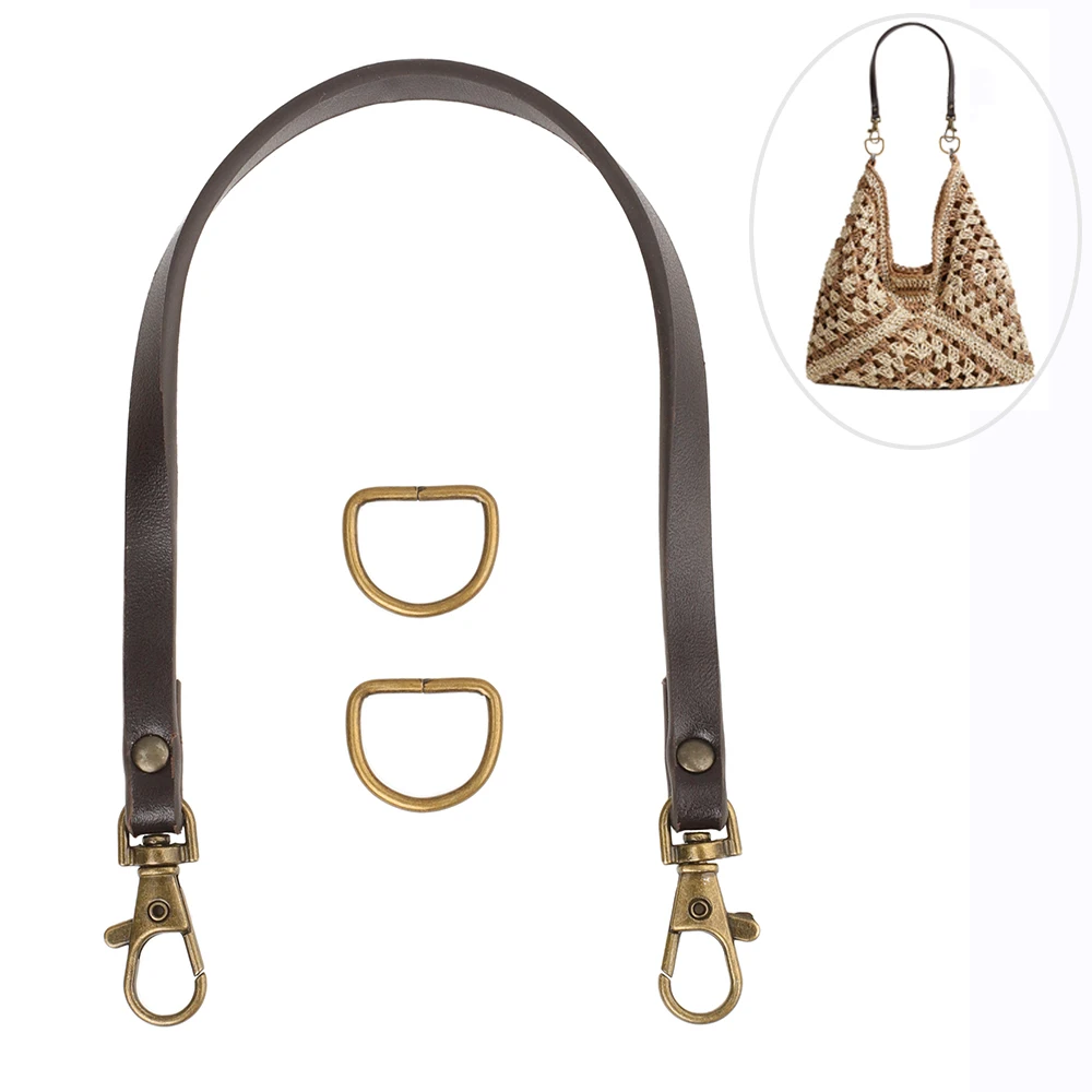 

35cm PU Leather Bag Strap Women Handbag Handle With D Ring Buckle Shoulder Crossbody Bag Straps Replacement Belt DIY Accessories