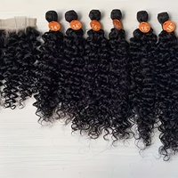 12A Natural Human Hair Bundles With Closure Water Wave Bundles With Closure Brazilian Hair Curly Weave Bundles With Closure