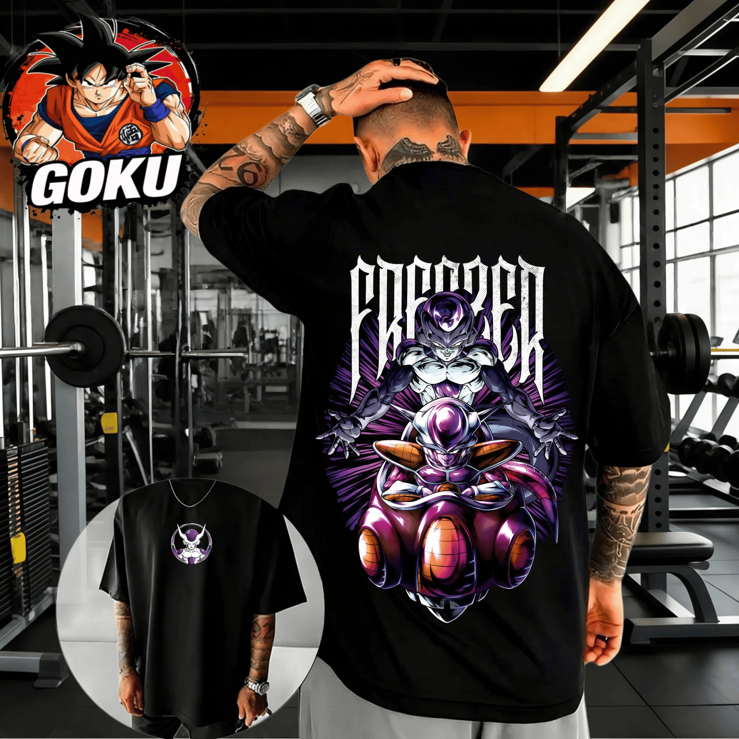 

2026 Summer Dragon Ball Oversized T-shirt High Quality 100_ Cotton Frieza Print Unisex Retro Y2K T-shirt for Adults Kids