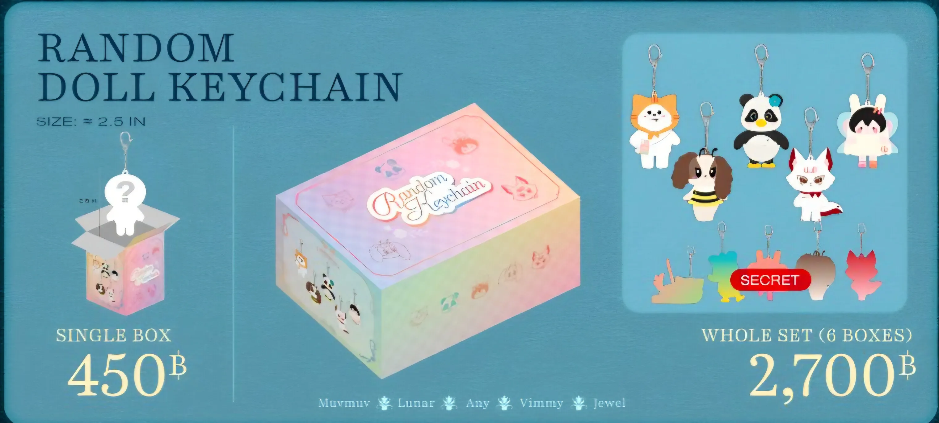 Presale GMMTV BBF Any Lunar Muvmuv VIMMY Jewel Doll Pendant Random
