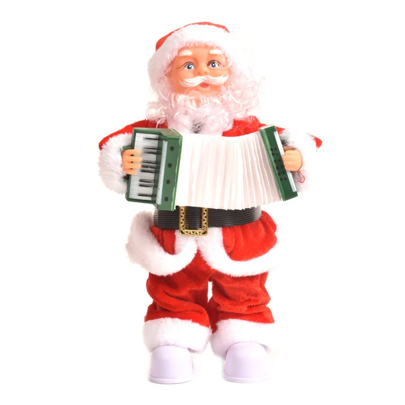 E-book Santa Claus Electric Music Doll Glowing Swing Children's Toys New Year Gifts Navidad Natal Christmas Decorations for Home