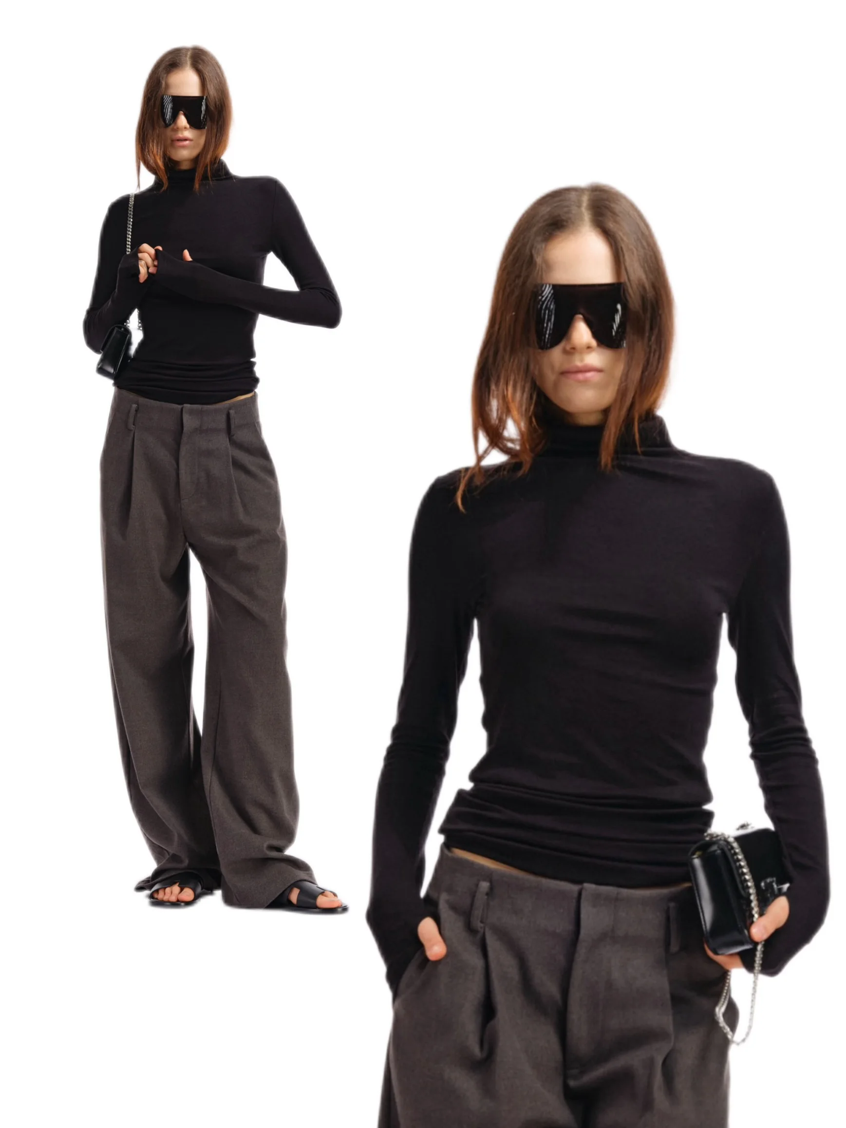 

Lace Wool Silk Lightweight Comfortable High Ne T-irt Women's Ele Sle Long Sve Soft Breathable Regular Fit T-irt